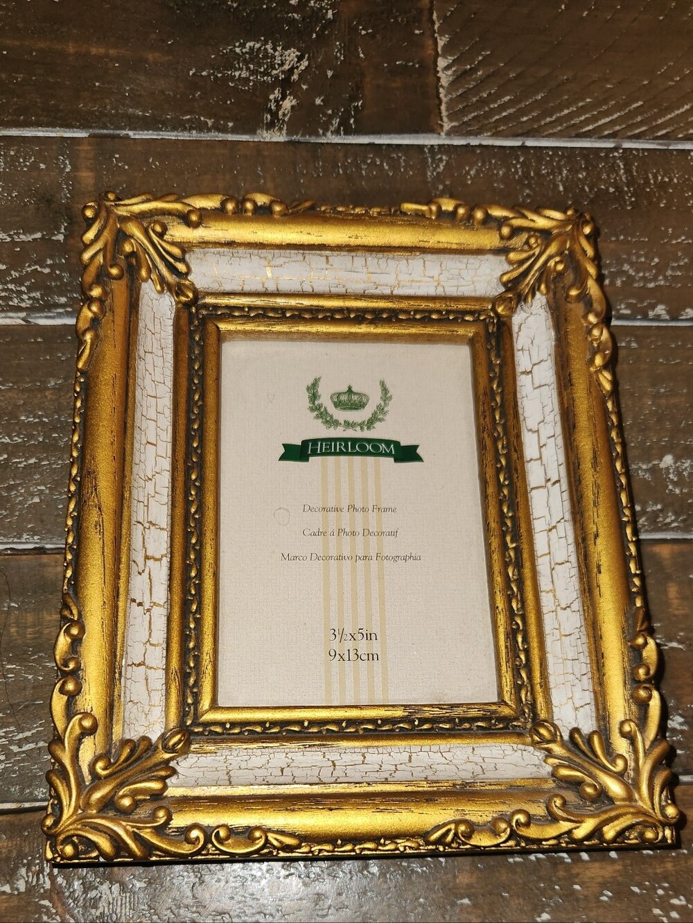 Vintage Heirloom Photo Picture Frame Ornate Gold Scroll Design 5x7